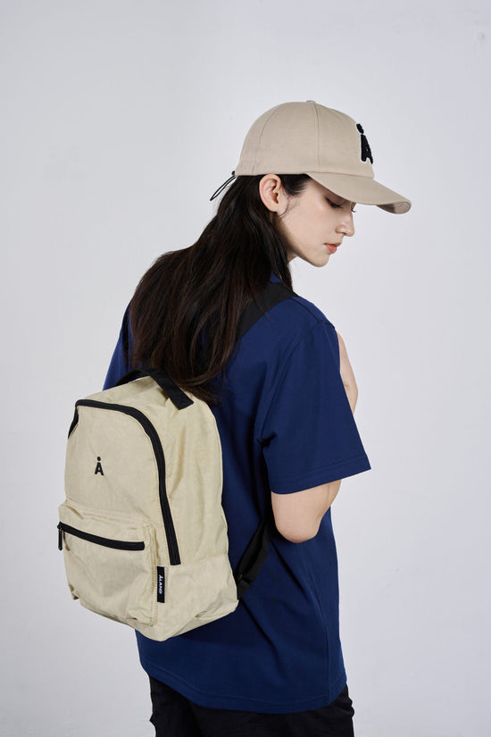 ALAND A LOGO BACKPACK BEIGE