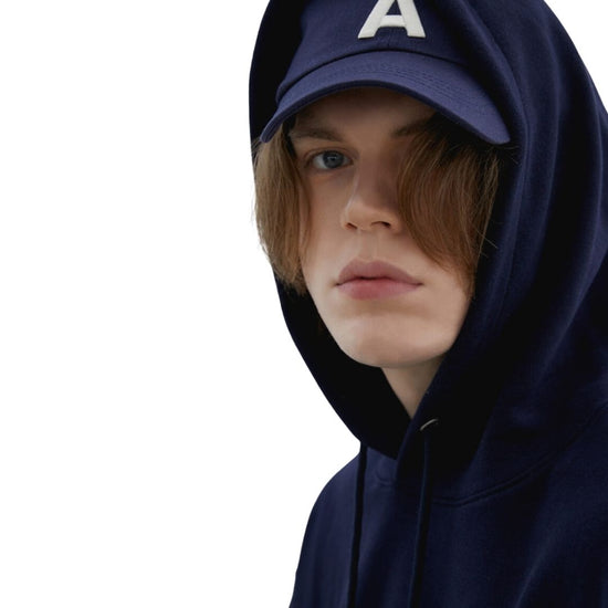 ALAND EMBOSSING A LOGO BASEBALL CAP NAVY