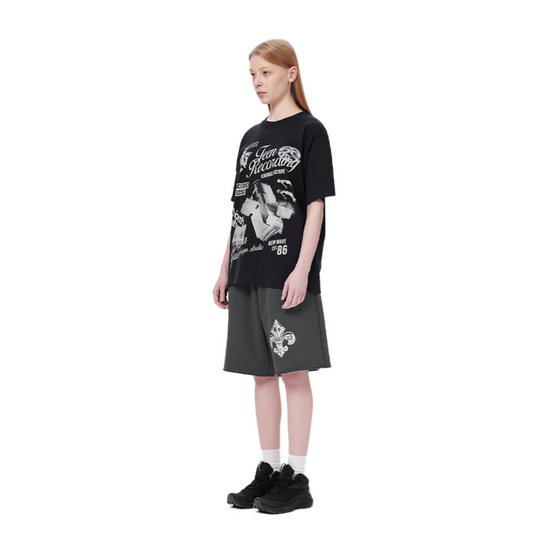 FLEUR BONES SHORT CHARCOAL