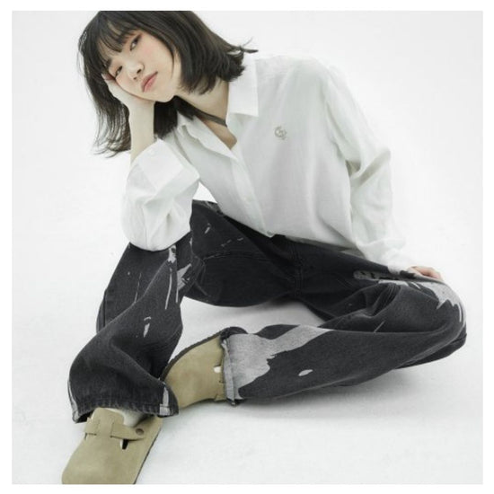 VLINDER PRINTED PANTS BLACK