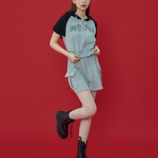 ZEST CARGO MINI SKIRT GREY
