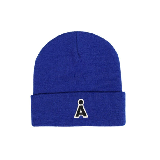 ALAND A LOGO PATCH BEANIE BLUE