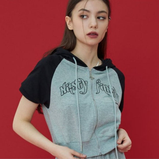 ZEST STITCH HOOD ZIP UP GREY