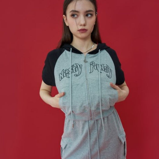 ZEST STITCH HOOD ZIP UP GREY