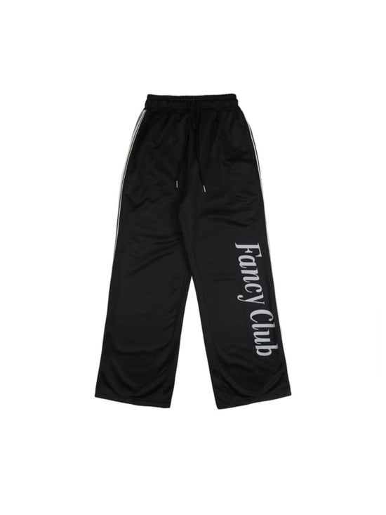 LINE JERSEY TRACK PANTS BLACK