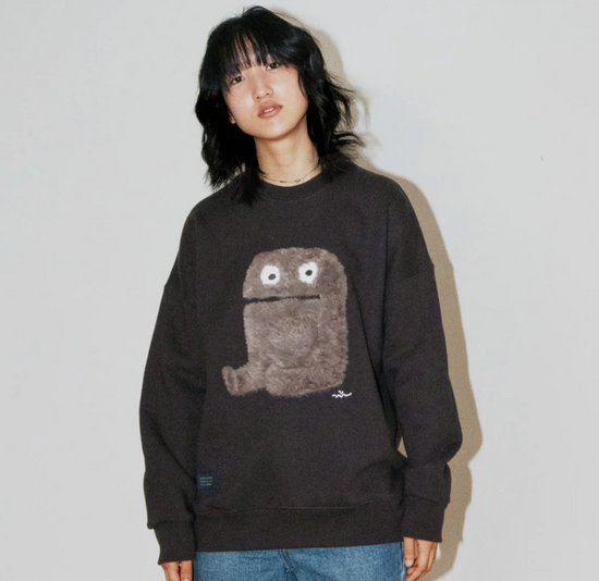 2024 HAIRY MONSTER SWEATSHIRT CHARCOAL