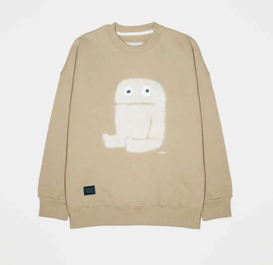 2024 HAIRY MONSTER SWEATSHIRT BEIGE