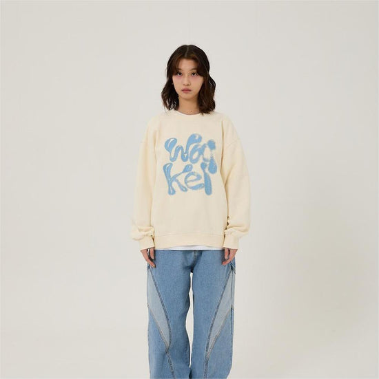 WK 3D LOGO SWEATSHIRTS IVORY