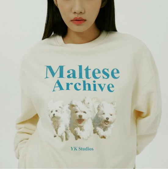 MALTESE ARCHIVE SWEATSHIRTS IVORY