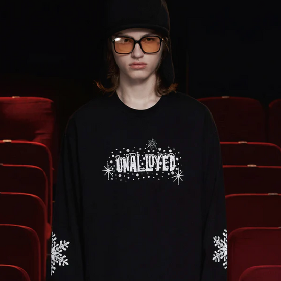 24FW SNOW LOGO LSV T SHIRT BLACK