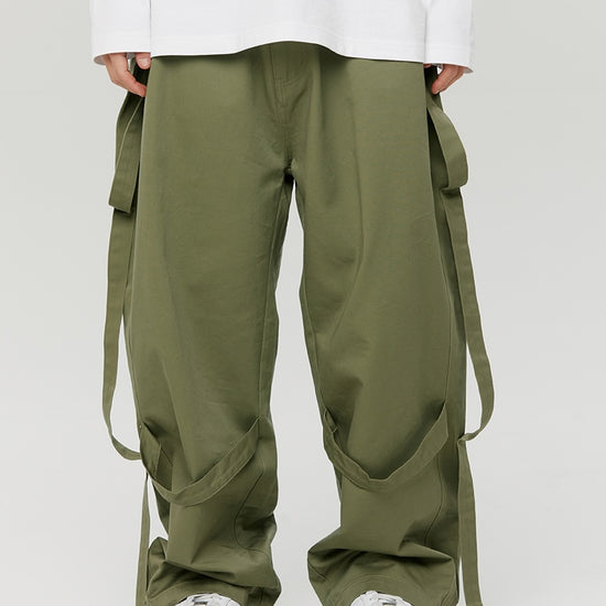 WIDE BONDAGE PANTS KHAKI