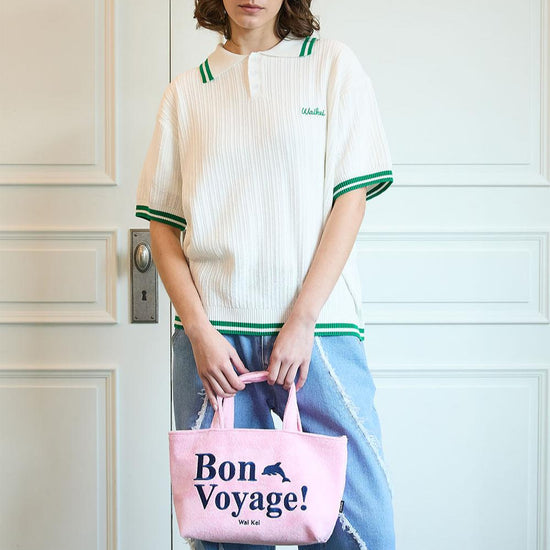 BON VOYAGE TERRY SMALL TOTE BAG PINK