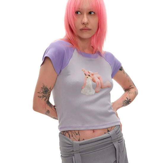 PUKE BEAR T-SHIRT GREY