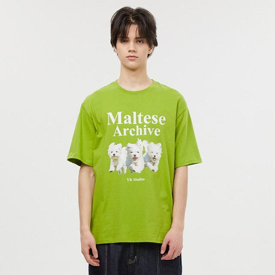 MALTESE ARCHIVE HALF SLEEVE TSHIRTS YELLOW GREEN