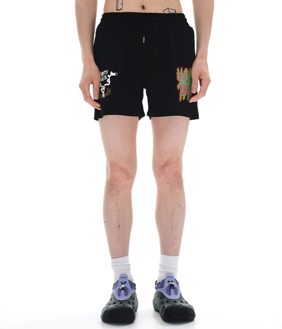YB GRAPHIC SHORTS BLACK