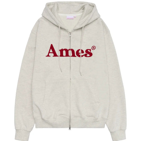 BASIC LOGO HOODIE ZIP UP O LIGHT BEIGE
