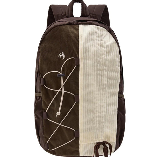 HALF STRING CORDUROY BACKPACK BROWN