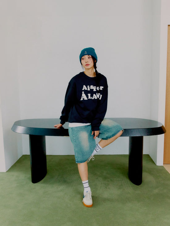 A IS FOR ALAND SWEAT SHIRT NAVY