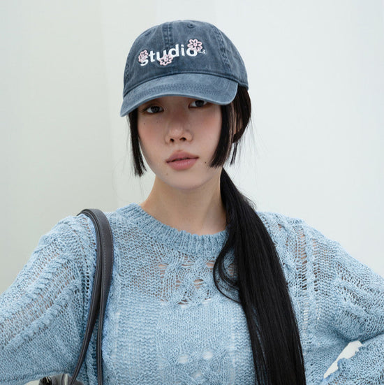 FLOWER 3.3 PIGMENT BALL CAP BLUE
