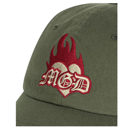 BURNING HEART CAP OLIVE