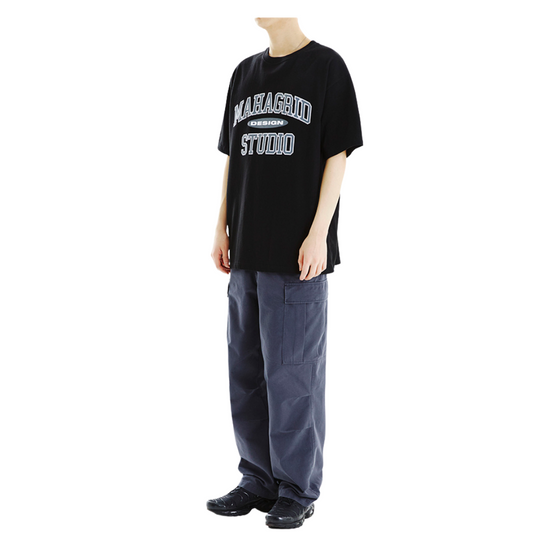COLLEGE LOGO TEE BLACK(CHARCOAL)