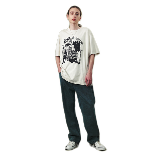 DONT PANIC PIGMENT TEE BEIGE