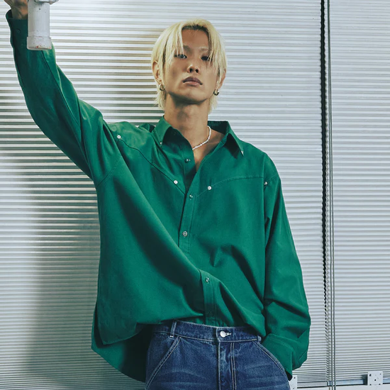 OXFORD WESTERN SHIRT GREEN