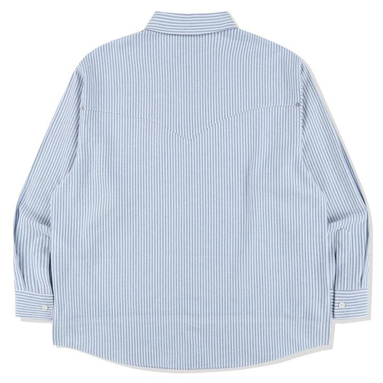 PIN STRIPE WESTERN SHIRT SKY BLUE