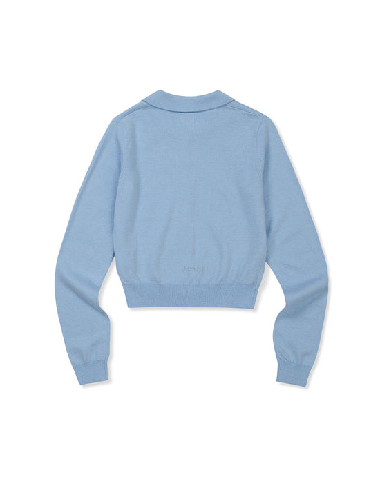 BUTTON DOWN CARDIGAN LIGHT BLUE