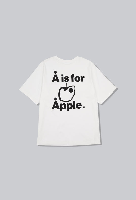 ALAND A APPLE GRAPHIC HALF SLEEVE IVORY