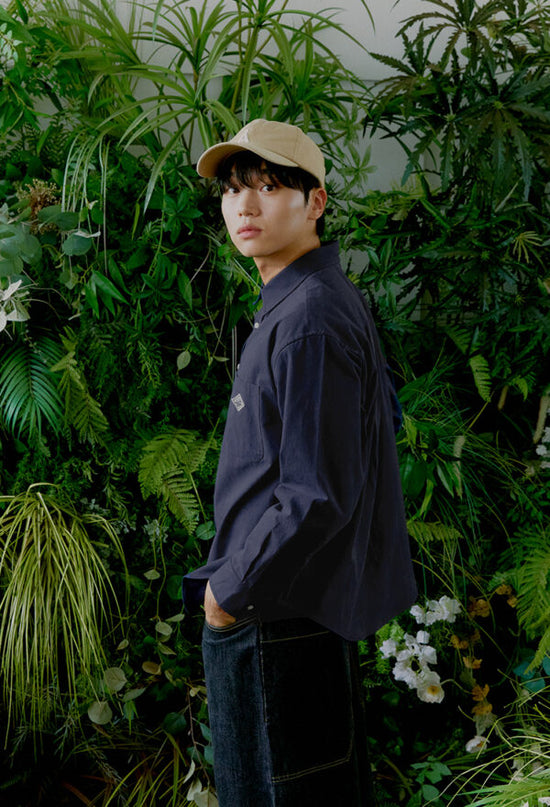 ALAND BIO COTTON POCKET SHIRTS NAVY