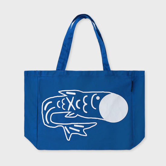 ALAND FISH LOGO BIG SHOULDER BAG BLUE
