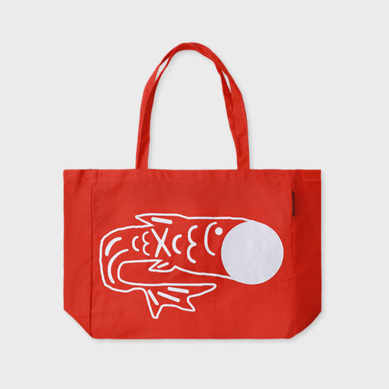 ALAND FISH LOGO BIG SHOULDER BAG RED