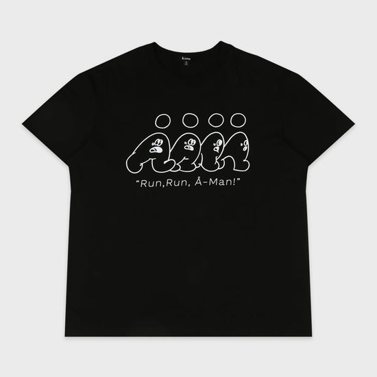 ALAND RUN A MAN GRAPHIC T-SHIRT BLACK