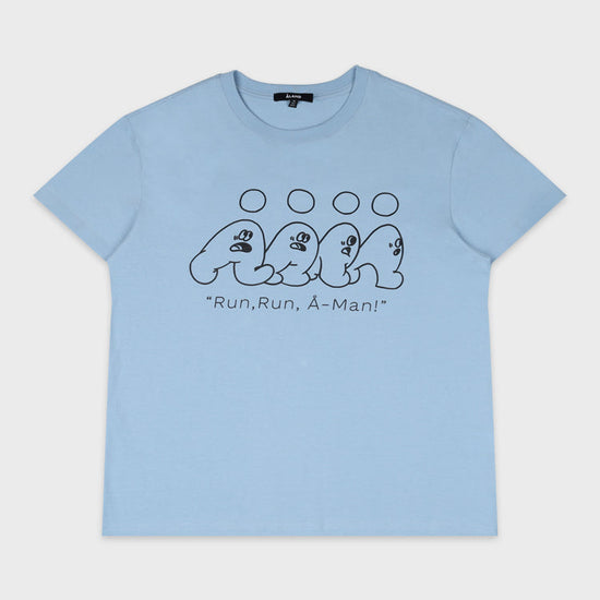 ALAND RUN A MAN GRAPHIC T-SHIRT L/BLUE