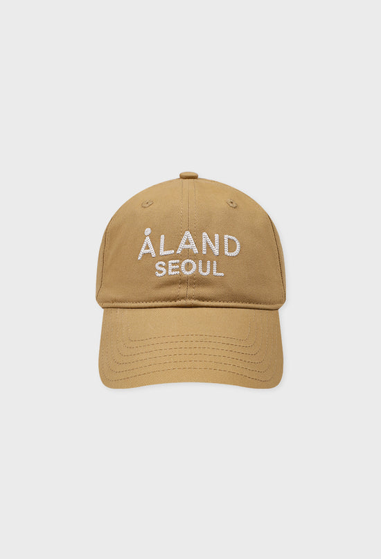 ALAND SEOUL EMBROIDERY BASEBALL CAP BEIGE