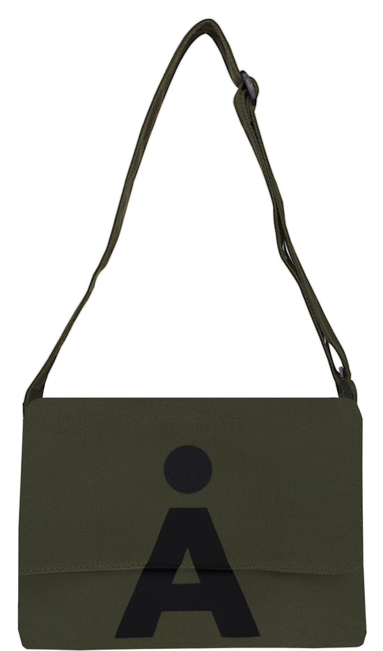ALAND A LOGO MESSENGER BAG KHAKI