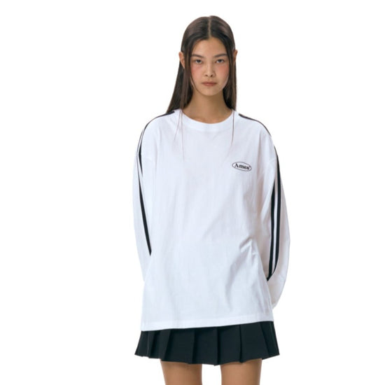 SLEEVE LINE LS TEE WHITE