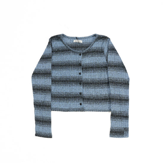 MIXIBLE STRIPE CARDIGAN BLUE