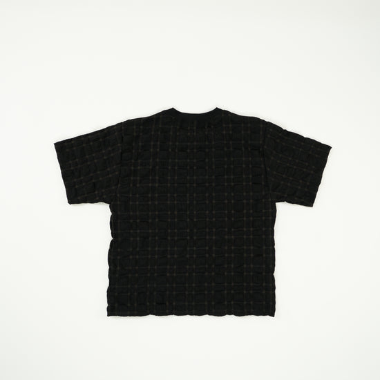 MEN'S EMBOSSED CRINKLE T-SHIRT BLACK