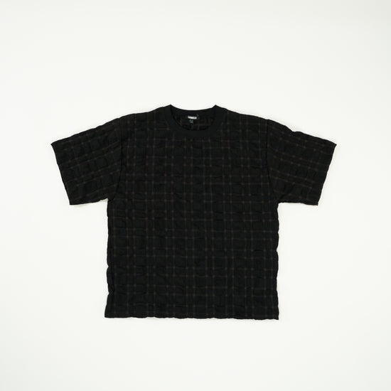 MEN'S EMBOSSED CRINKLE T-SHIRT BLACK