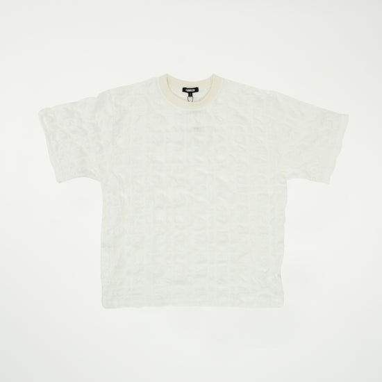 MEN'S EMBOSSED CRINKLE T-SHIRT IVORY