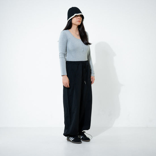 HOOK BANDING PANTS BLACK