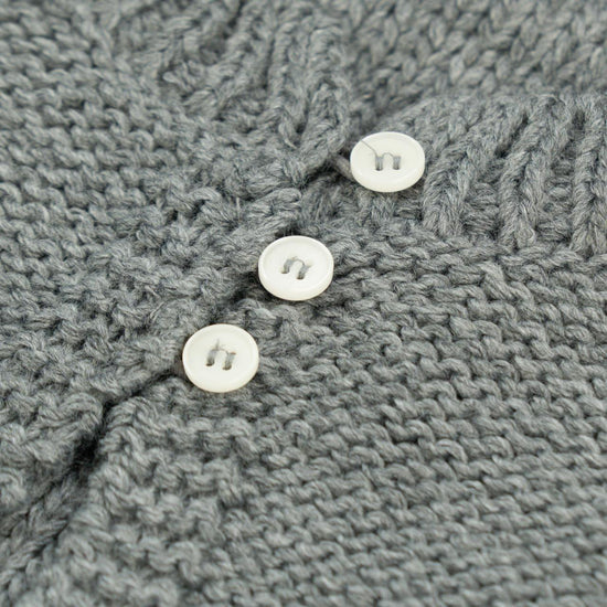 BUTTON-UP KNIT VEST GREY