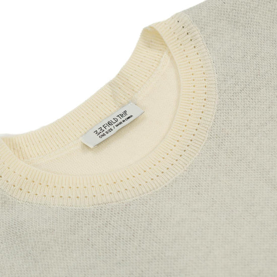 ARGYLE KNIT VEST IVORY