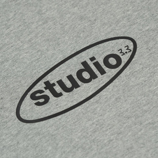 STUDIO OVAL GRAPHIC T-SHIRT MELANGE GREY