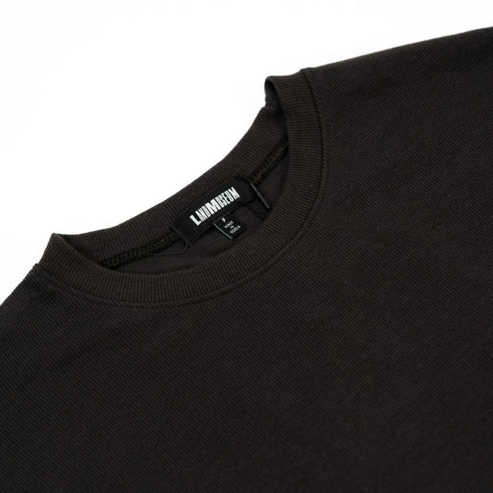 MENS BASIC LONG SLEEVE T-SHIRT CHARCOAL