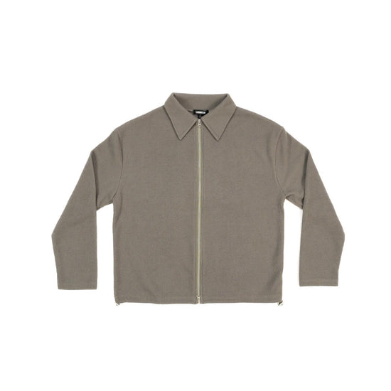 MEN'S COLLAR ZIPPER CARDIAGAN KHAKI