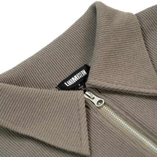 MEN'S COLLAR ZIPPER CARDIAGAN KHAKI
