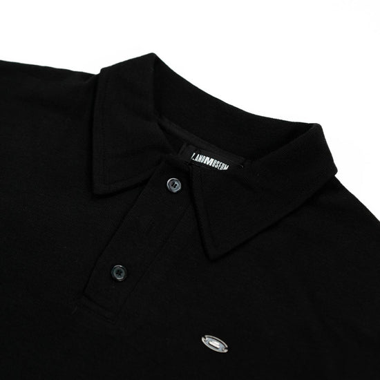 MENS PENDANT COLLAR T-SHIRT BLACK